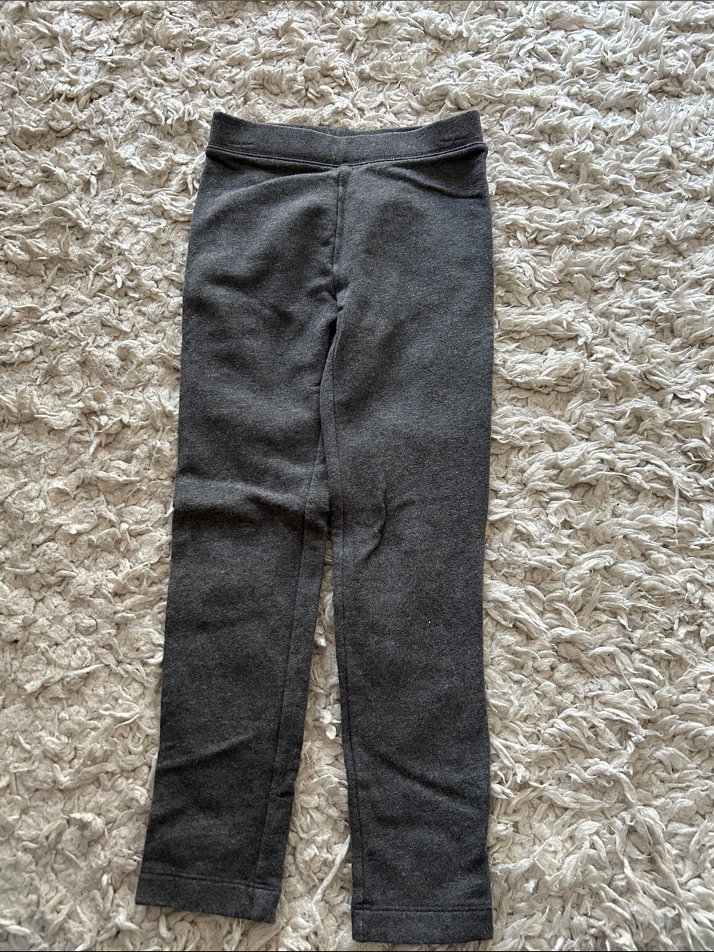 JCrew Kids Crewcuts Charcoal Gray Cozy Leggings Size 7